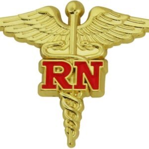 PinMart RN Caduceus Enamel Lapel Pin (10 Pack)
