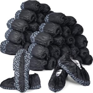 Disposable Shoe Covers, Non-Slip (300-Pack, Black)