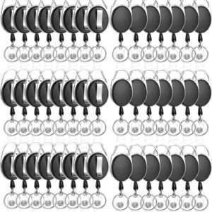 Retractable Badge Reels with Carabiner & Key Ring (50-Pack)