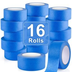 Blue Painter’s Tape – 16 Rolls, 2 in × 55 yd (880 yd Total)
