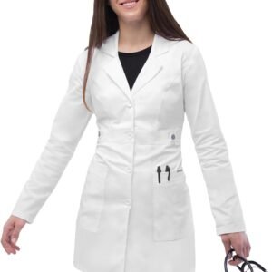 Adar Universal Stretch Lab Coat for Women - 36" Tab-Waist Lab Coat